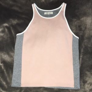 Tank top with different colored sides